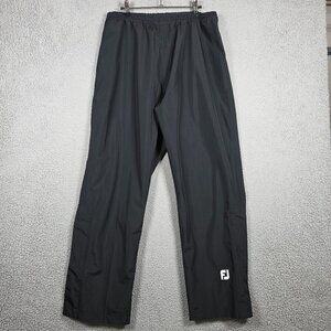 Footjoy Dryjoy Pants Men Medium Relaxed Waterproof Snap Hem Waist Full Zip Sides